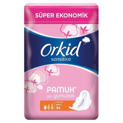 Orkid Sensitive Normal Hijyenik Ped 34 Adet - 1