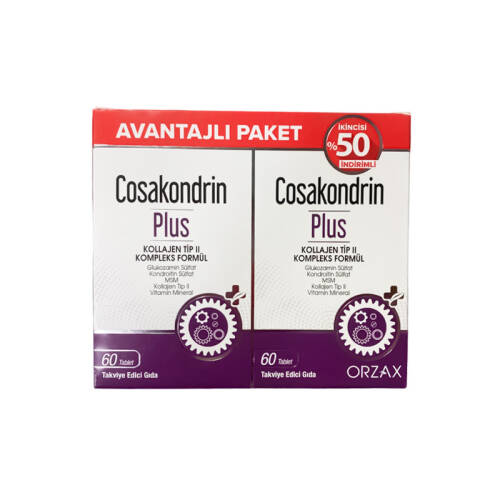 Orzax Cosakondrin Plus 60 Tablet 2'li %50 İndirimli Avantaj Paket - 1