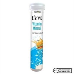 Orzax Efervit Multivitamin ve Mineral 20 Tablet