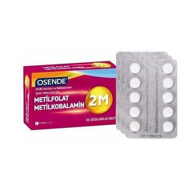Osende 2M ODT Metilfolat & Metilkobalamin 30 Ağızda Dağılan Tablet - 1