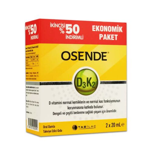 Osende D3K2 Damla 20 ml - İkincisi %50 İndirimli - 1