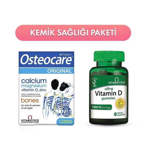 Osteocare 90 Tablet+ Ultra Vitamin D Gummies - Kemik Sağlığı Paketi - 1