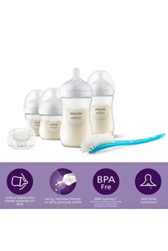 Philips Avent SCD838/11Natural Response Doğal Tepkili Hoşgeldin Bebek Hediye Seti - Cam Değildir. - 1