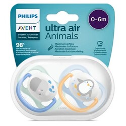Philips Avent SCF080/05 Ultra Air 0-6 Ay Erkek Hayvan Desenli Emzik
