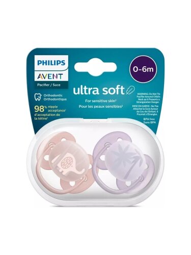 Philips Avent SCF091/09 Ultra Soft 0-6 Ay 2'li Kız Emzik - 1