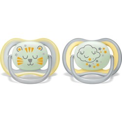 PHILIPS AVENT Schnuller ultra air Nighttime, grau/grün, 6-18 Monate, 2