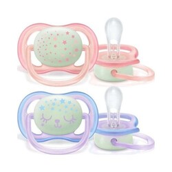 Philips Avent SCF376/12 Ultra Air Night Karanlıkta Parlar 0-6 Ay Emzik 2'li