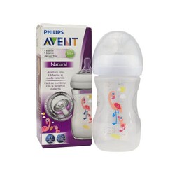Philips Avent SCF627/21 Natural PP Biberon 260 ml 1 Ay+ Pelikan Desenli - Philips Avent