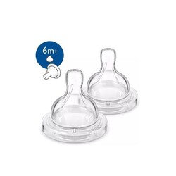 Philips Avent SCF636/27 Yoğun Akış Klasik Biberon Emziği Y Kesik 6 Ay+ 2'li