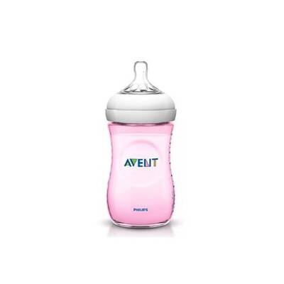 Philips Avent SCF694/17 Natural PP Biberon 260 ml Tekli Pembe - 1