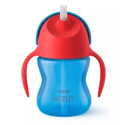 Philips Avent SCF796/01 Desenli Pipetli Damlatmaz Bardak 200 ml 9+ Ay Mavi