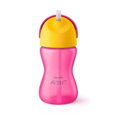 Philips Avent SCF798/02 Desenli Pipetli Damlatmaz Alıştırma Bardağı 300 ml 10 oz Pembe - 1