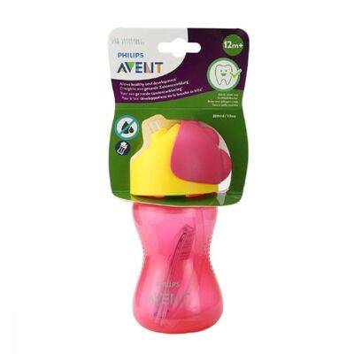 Philips Avent SCF798/02 Desenli Pipetli Damlatmaz Alıştırma Bardağı 300 ml 10 oz Pembe - 3