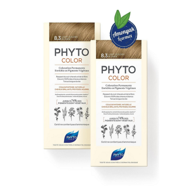 Phyto Phytocolor 8.3 Sarı Dore Amonyaksız Kalıcı Bitkisel Saç Boyası - İkili Avantaj Set - 1
