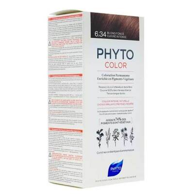 Phyto Phytocolor Bitkisel Saç Boyası - 6.34 - Koyu Kumral Dore Bakır - 1
