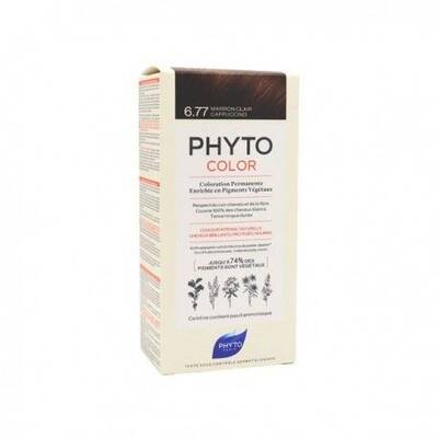 Phyto Phytocolor Bitkisel Saç Boyası - 6.77 - Light Brown Cappuccino - 1