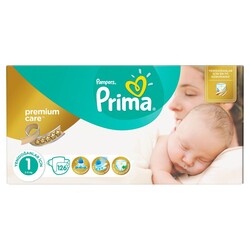 Prima Bebek Bezi Premium Care 1 Beden Yenidoğan Dev Ekonomi Paketi 126 Adet - 2