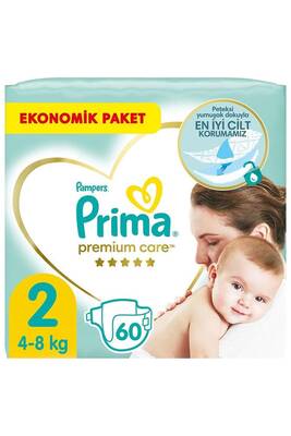 Prima Bebek Bezi Premium Care 2 Beden Ekonomik Paket 60 Adet - 1