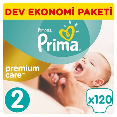 Prima Bebek Bezi Premium Care 2 Beden Mini Dev Ekonomi Paketi 120 Adet - 1