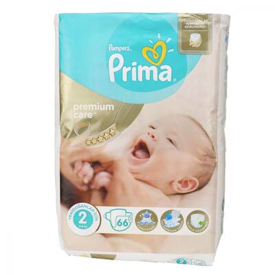 Prima Bebek Bezi Premium Care 2 Beden Mini Ekonomi Paket 66 Adet - 1