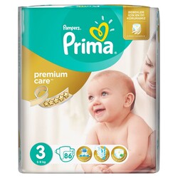 Prima Bebek Bezi Premium Care 3 Midi Dev Ekonomi Paketi 3 Beden 86 Adet - 3