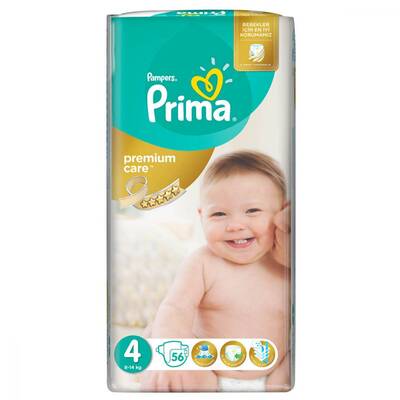 Prima Bebek Bezi Premium Care 4 Beden Maxi Jumbo Paket 56 Adet - 1