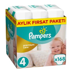 Prima Bebek Bezi Premium Care 4 Maxi Aylık Fırsat Paketi 4 Beden 168 Adet