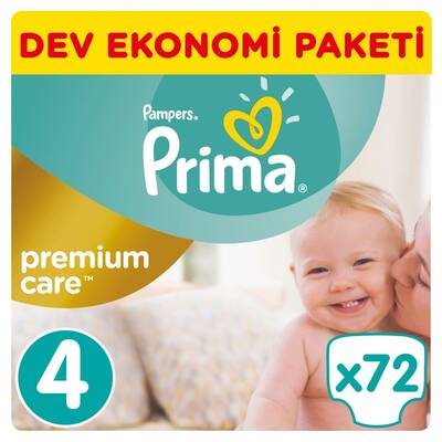 Prima Bebek Bezi Premium Care 4 Maxi Dev Ekonomi Paketi 4 Beden 72 Adet - 1