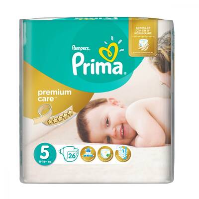 Prima Bebek Bezi Premium Care 5 Beden Junior Ekonomik Paket 26 Adet - 1