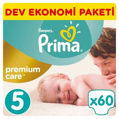 Prima Bebek Bezi Premium Care 5 Junior Dev Ekonomi Paketi 5 Beden 60 Adet - 1