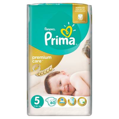 Prima Bebek Bezi Premium Care 5 Junior Dev Ekonomi Paketi 5 Beden 60 Adet - 5