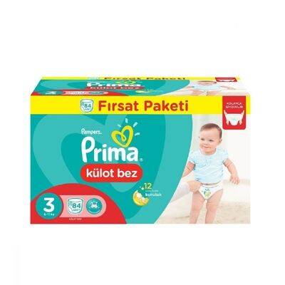 Prima Pants Külot Bebek Bezi 3 Beden Midi Fırsat Paketi 84 Adet - 1