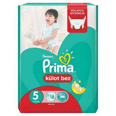 Prima Pants Külot Bebek Bezi 5 Beden Junior Deneme Paketi 18 Adet - 1