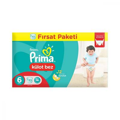 Prima Pants Külot Bebek Bezi 6 Beden Extra Large Fırsat Paketi 45 Adet - 1