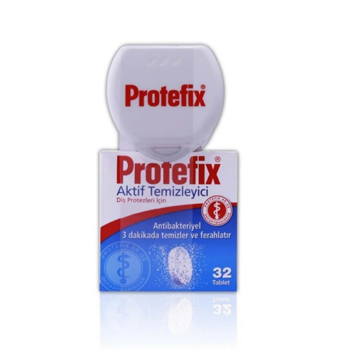 Protefix Aktif Temizleyici Tablet 32 Adet Saklama Kabı Hediyeli - 1