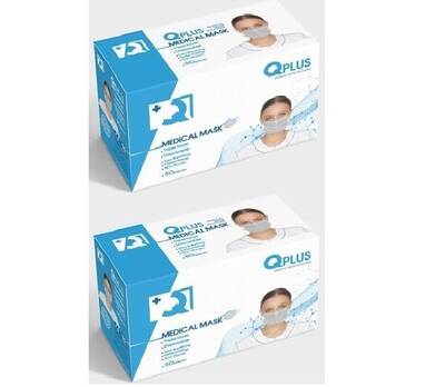 Q plus Tek Kullanımlık 3 Katlı Telsiz Meltblown Medikal Maske 50 x 2 Adet - 1