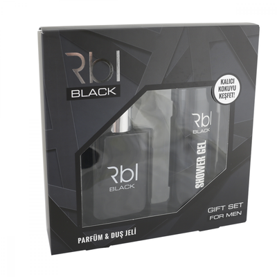 Rebul RBL Black Erkek Parfümü 90 ml ve Duş Jeli 200 ml Set - 1