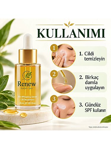 Renew Every Day Cilt Beyazlatıcı Serum 30 ml – Arbutin ve Niacinamide İçeren Aydınlatıcı Cilt Bakım Serumu - 4