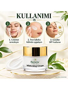 Renew Every Day Meyan Kökü Leke Kremi 50 ml – Arbutin ve Niacinamide İçeren Aydınlatıcı Yüz Bakım Kremi - 6