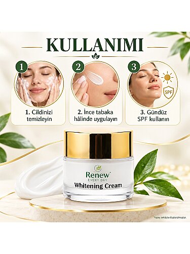 Renew Every Day Meyan Kökü Leke Kremi 50 ml – Arbutin ve Niacinamide İçeren Aydınlatıcı Yüz Bakım Kremi - 6