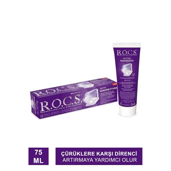 Rocs Aktif Magnezyum Diş Macunu 75 ml - 1