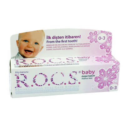 Rocs Baby 0-3 Yaş Ihlamur Özlü Yutulabilir Diş Macunu 35 ml - 1