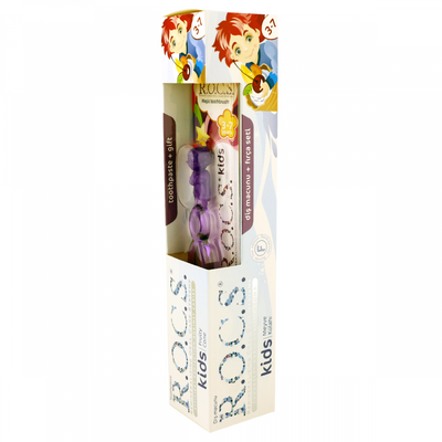 Rocs Kids 3-7 Yaş Meyve Külahı Diş Macunu Fırça Hediyeli - 1