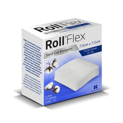 Roll Flex Gaz Kompres 7,5cm x 7,5cm 25'li - 1