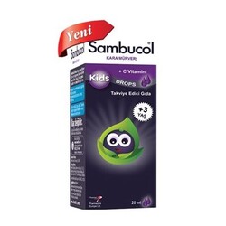 Sambucol Kids Kara Mürver Özütü Drops Takviye Edici Gıda 20 ml(+3 yaş) - Sambucol