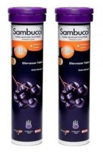 Sambucol Plus Kara Mürver Ekstresi 2'li Paket 15 Efervesan tablet - 1