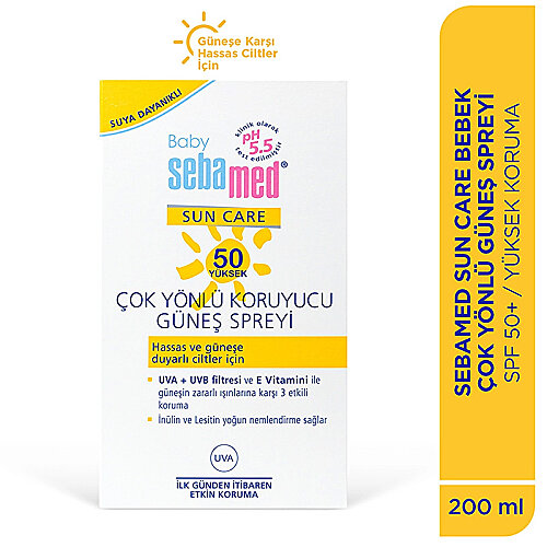 Sebamed Baby Sun Spray SPF 50 + 200 ml (Bebekler İçin Güneş Koruyucu Sprey) - 3
