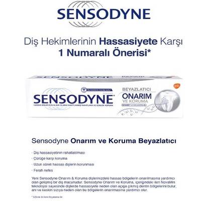 Sensodyne Beyazlatıcı Onarım ve Koruma Diş Macunu 75 ml - 2