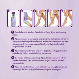 Sesu Roll-On Sir Ağda Normal Ciltler Greyfurt & Papatya 100 ml - 3