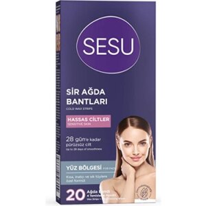 Sesu Yüz Sir Ağda Bandı Hassas Ciltler 20'li